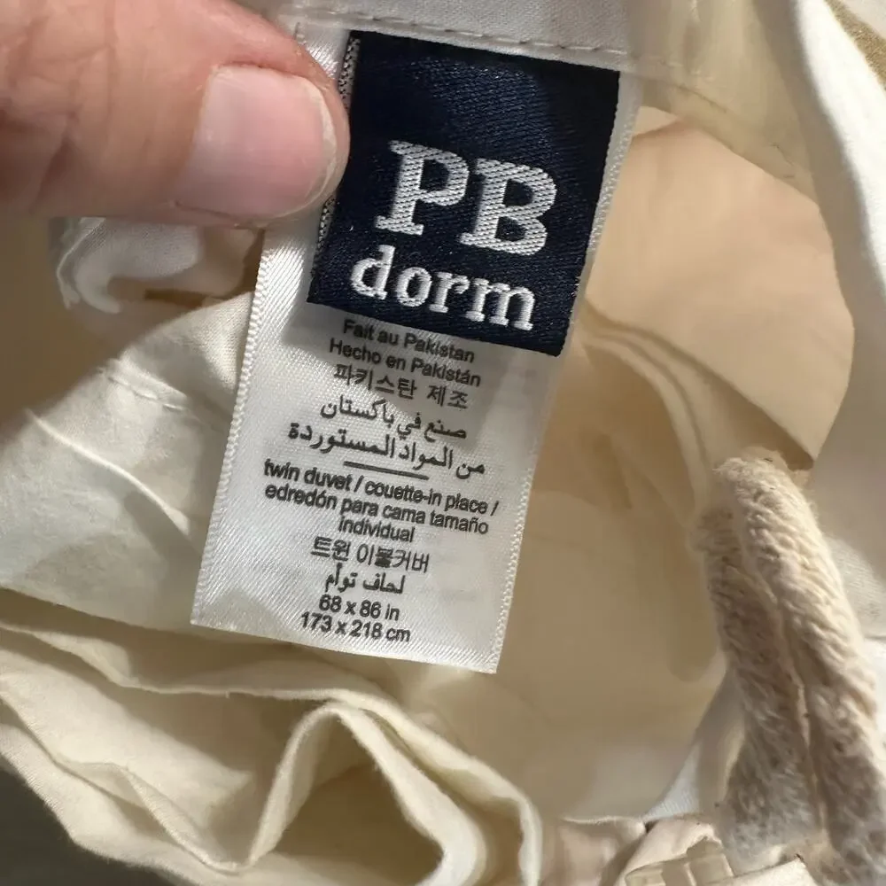 Pottery Barn Dorm Gold Pink Medallion Duvet Cover Twin